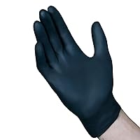 A16A3 Nitrile Gloves - 5mil Black Disposable Gloves