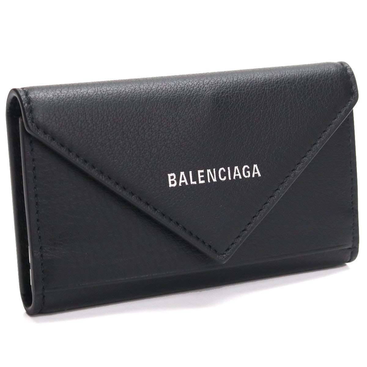 Leather key ring Balenciaga Black in Leather  22286316