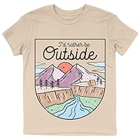 I'd Rather Be Outside Kids' T-Shirt - Stylish Adventure Print Baby Clothing - Funny Adventure Baby Clothing