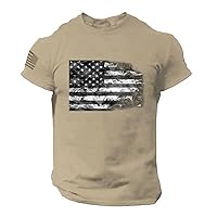 4th of July T Shirts for Men Big and Tall Casual Short Sleeve American Flag Patriotic Shirts Independence Day Tees
