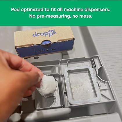 Dropps Dishwasher Detergent | Lemon, 32 Pods | Deep Cleans for Sparkling, Shiny Dishes| Low-Waste Packaging | No Rinse Aid or Pre-Wash Needed | Powered by Natural Mineral-Based Ingredients