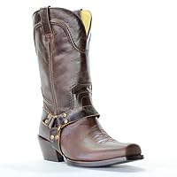 Taben Western Brunello's Cowboy Square Toe Boot in Texas Brown