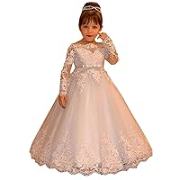 Princess Flower Girl Dresses Holy First Communion Gowns Lace Princess Pageant Dress Prom