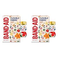 Band-Aid Brand Flexible Fabric Bandages, Wildflower, Assorted, 30 ct (Pack of 2)