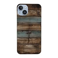 Rustic Old Barn Wood Printed Phone Case for iPhone 14 Cases 6.1 Inch Clear Shockproof Phone Case Cover,Not Yellowing,Wireless Fast Charging