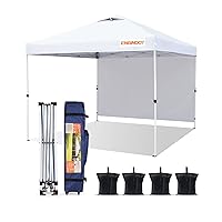 Pop Up Canopy Tent 10’ X 10’, ENGiNDOT Easy Set-Up Outdoor Canopy, Instant Canopy with Sidewall, Water Resistance Camping Canopy for Party/Exhibition/Picnic