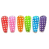 36 Pcs Mix Rainbow Colors Small Polka Dot Cotton Hair Clip Covers accessories size 35 Mm