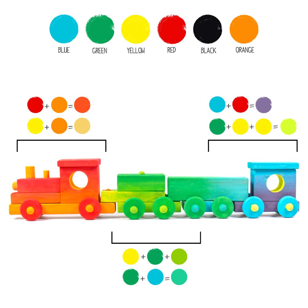 Made By Me Build & Paint Your Own Wooden Train, DIY Wood Trains Craft, Easy To Assemble & Paint 4 Train Cars, Great Car Party or Weekend Activity Toys, Arts & Crafts Kit for Kids Ages 6, 7, 8, 9, 10