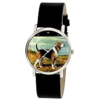 Beautiful Hunting Beagle Vintage British Dog Art Collectible Unisex Solid Brass Watch