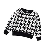 Toddler Girls and Boys Long Sleeve Crew Neck Colorblocked Stripe Knit Pullover Sweater Winter Boys Fall Sweater