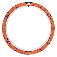 Ewatchparts BEZEL INSERT COMPATIBLE WITH 45.5MM OMEGA SEAMASTER PLANET OCEAN XL 2900.50 2208.50 ORANGE