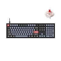 Keychron Q6 Wired Custom Mechanical Keyboard Knob Version, Full-Size QMK/VIA Programmable Macro with Hot-swappable Gateron G Pro Red Switch Double Gasket Compatible with Mac Windows Linux (Black)