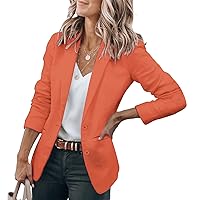 Lightweight Blazer Jackets for Women Casual Open Front Long Sleeve Lapel Pockets Office Blazers Work Suit