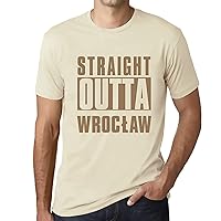 Men's Graphic T-Shirt Straight Outta Wroclaw Short Sleeve Tee-Shirt Vintage Birthday Gift Novelty Tshirt