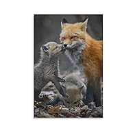 JQXEN Nature Animal Fox Art Wall Painting Poster (9) Picture Print Modern Family Decor24x36inch(60x90cm)