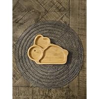 Sincerely Enzi® Bamboo Baby Bunny Suction Plate - Natural Bamboo Dinnerware for Babies and Toddlers (Baby Led Weaning)