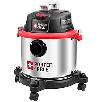 PORTER-CABLE Wet/Dry Vacuum 5 Gallon, 5Gallon, 4HP, Silver