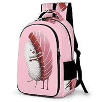 Sushi Couples Hug Travel Backpack Double Layers Laptop Backpack Durable Daypack for Men Women