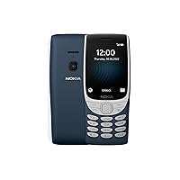 Nokia 8210 Feature Phone with 4G Connectivity, Large Display, Built-in MP3 Player, Wireless FM Radio and Classic Snake Game (Dual SIM) - Blue