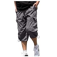 Mens Quick Dry Shorts Fashion Casual Mid Waist Solid Color Pockets Outdoor Shorts Pants