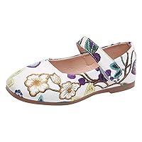 Fashion Summer Children Sandals Girls Casual Shoes Flat Bottom Lightweight Colorful Flower Pattern Hook Outdoor