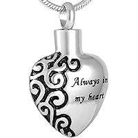 Jewellery,for Mum Finely Processed Stainless Steel Always Always in My Heart Jewelry Cremation Jewelry On Pendant Necklace Female