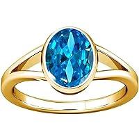 Ramneek Jewels 9.25-9.50 Carat Aquamarine Beruj Gemstone Panchdhatu Ring For Men & Women