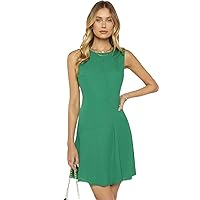 Dresses for Women - Solid Sleeveless A-line Dress