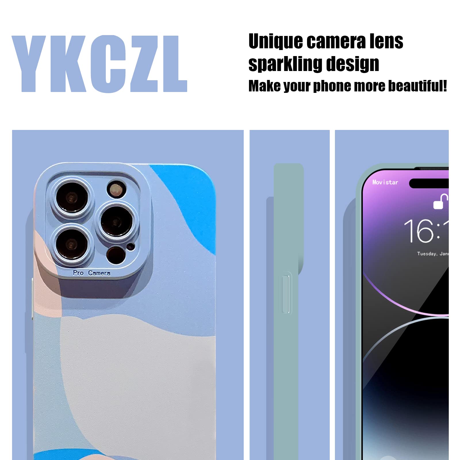  YKCZL Compatible with iPhone 14 Pro Case,Cute Painted