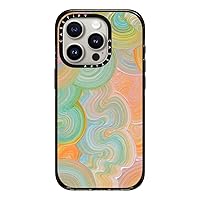 CASETiFY Impact iPhone 15 Pro Case [4X Military Grade Drop Tested / 8.2ft Drop Protection/Compatible with Magsafe] - Paint Print - Solar - Clear Black