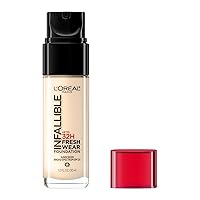 Makeup Infallible Up to 32 Hour Fresh Wear Lightweight Foundation, 390 Rose Pearl, 1 Fl Oz, Packaging May Vary