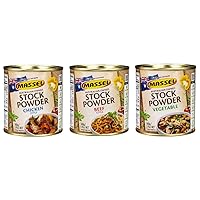 Massell Stock Powder Bundle Pack - Chicken, Beef & Vegetable - No MSG, Fat Free and Gluten-Free Soup Mix