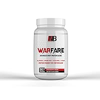 Warfare 2 lbs Advanced Whey Protein Blend 22g Protein per Serving Amazing Flavors (2 lbs, Strawberry Cream)