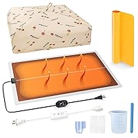 26pcs Resin Heating Mat Kit: Epoxy Resin Curing Machine for Resin Molds Shorten Curing Time Epoxy Resin Kit for Crafts w/ Resin Drying Mat Silicone Mat Cover Timer Resin Supplies for DIY Lovers