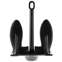 SeaSense Navy Boat Anchor - Ideal for a Small Boats, Pontoons, Fishing Vessels, Kayaks & More, Great for Rocky, Sandy, Muddy or Weedy Bottoms - Black Vinyl Coating, 10 lbs, for Boats 12’ - 15’