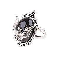 Bat Jewelry Set Gothic for Vampire Bat Rings For Men and Women Silver Bat Earring Halloween Necklace Jewelry Gif