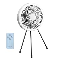 Ceiling Fan, Multifunctional Remote Control Table Fan Ceiling Fan with LED Light Tripod 3 Speed Camping Fan for Bedroom Home Office