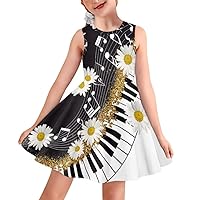 Beach Dresses Casual Little Girls Dress Sleeveless Summer Midi Length Skirt Fashion Sundress