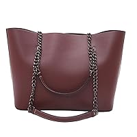 Chains Tote Bag for Women Solid Color Shoulder Bags Large Capacity Handbag Lady Handle Bags Female's Clutch