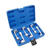 RYANSTAR RACING 1/2 Drive L-Type Diesel Fuel Injector Line Injection Socket Set 12-14-16-17-18-19mm (6PCS) - Blue