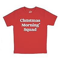 Youth Christmas Morning Squad Tshirt Funny Xmas Party Family Novelty Graphic Tee for Kids