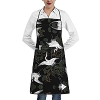 Striped Checked Print Unisex Funny Chef Kitchen Cooking Apron, Waterproof Apron For Baking/Bbq Men Women
