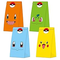 BCHOCKS 28 PCS Game Theme Birthday Party Candy Gift Bags for Pocket Monster Party Supplies Birthday Party Decorations - Party Favor Goody Treat Candy Bags for Game Kids Adults Birthday Party Decor