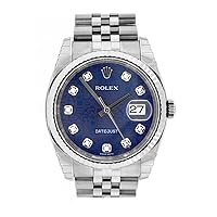 Rolex Datejust 36mm Blue Diamonds Dial Stainless Steel Watch 116234