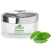 Acne Treatment Cream With Secret TEA TREE OIL Formula - Perfect For Acne Scar Removal, Fighting Breakouts, Spots, Cystic Acne - See Results in Days Without Dry Skin (1oz)