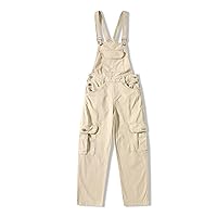 Girls Kids Bib Overalls with Pockets Flap Pockets Adjustable Straps Sleeveless Long casual Jumpsuit Pants