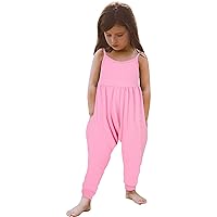 Kids Clothes Toddler Girls' Romper Baby Sleeveless Playsuit Solid Long Pants with Pocket Jumpsuits Casual Overalls