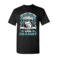 I Love More Than Fishing But One of Them is Being Grammy DT Adult T-Shirt Tee
