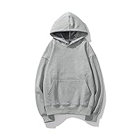 Thickened Plus Velvet Dropped Shoulder Loose Silver Fox Velvet Hooded Solid Color Sweater Cotton Winter Cold and Warm Men's Clothing Flower ash 5XL