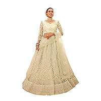 trendy indian Women's Designer Wedding Net heavy Stone Embellished lehenga Choli dupatta 6927